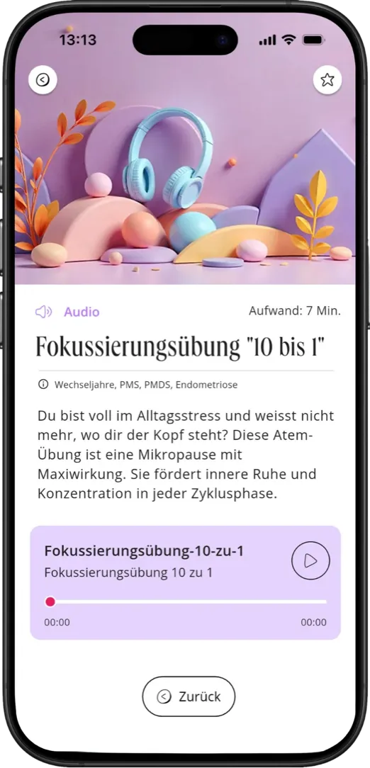 mina Zyklus-App – Persönliche Empfehlungen