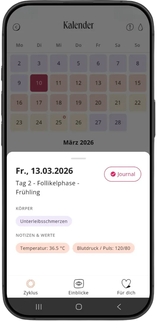 mina Zyklus-App – Zykluskalender