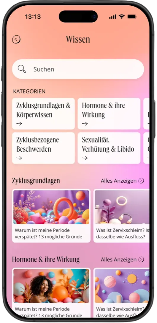 mina Zyklus-App – Wissensbibliothek